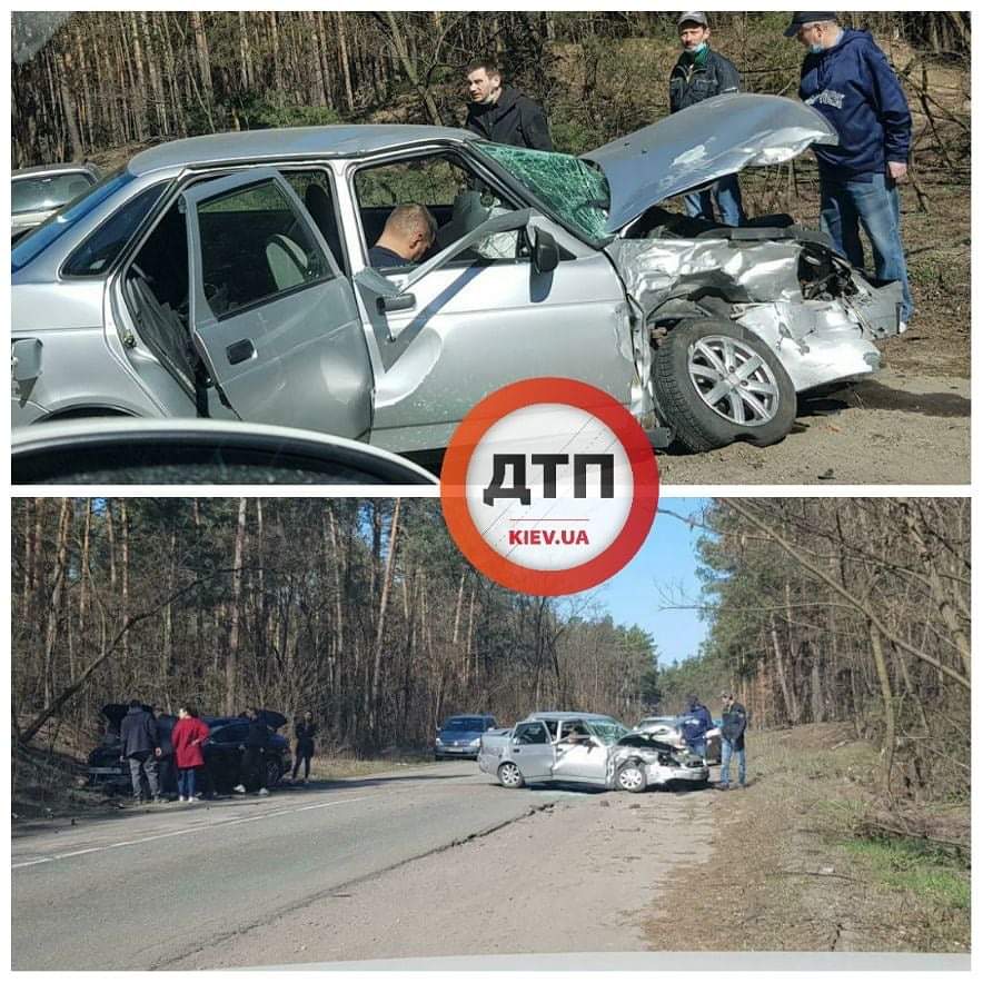 Под Киевом произошло пьяное ДТП с пострадавшими: водитель ВАЗ на полном ходу въехал во встречный автомобиль