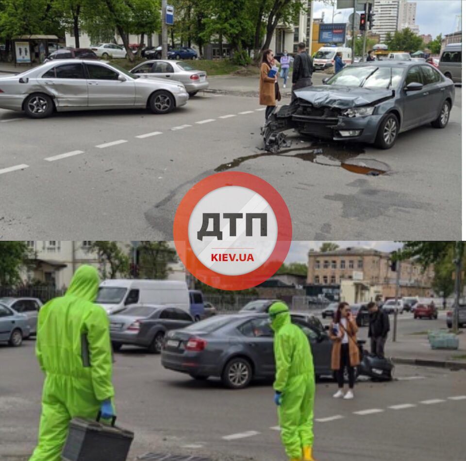 ДТП в Киеве на пересечение улиц Короленковская и Федорова